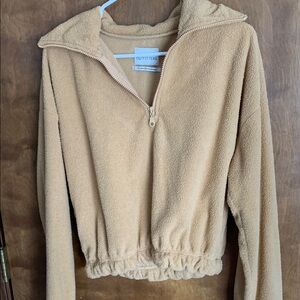 Urban Outfitters Tan Fleece Pullover NWOT